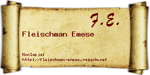 Fleischman Emese névjegykártya