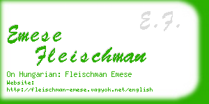 emese fleischman business card